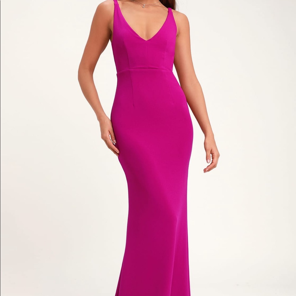 Magenta maxi dress
